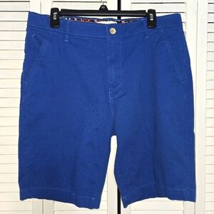 Hudson & Barrow Men's 33  Flat Front Blue Shorts